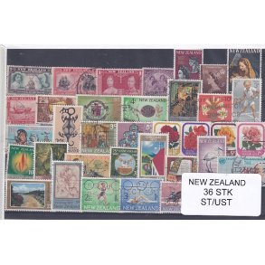 New Zealand Samling - 36 Stk. Stemplet/ Ustemplet