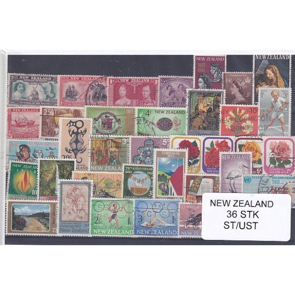 New Zealand Samling - 36 Stk. Stemplet/ Ustemplet