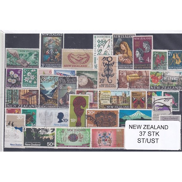 New Zealand Samling - 37 Stk. Stemplet/ Ustemplet