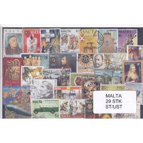 Malta Samling - 29 Stk. Stemplet/Ustemplet