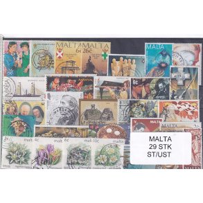 Malta Samling - 29 Stk. Stemplet/Ustemplet