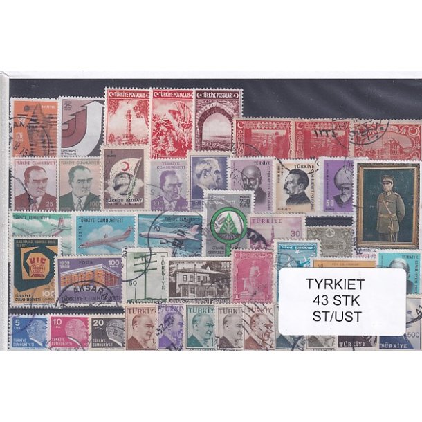 Tyrkiet Samling  43 Stk. Stemplet/Ustemplet