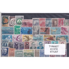 Tyrkiet Samling  43 Stk. Stemplet/Ustemplet