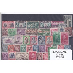 New Zealand Samling - 42 Stk. Stemplet/ Ustemplet