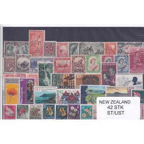 New Zealand Samling - 42 Stk. Stemplet/ Ustemplet