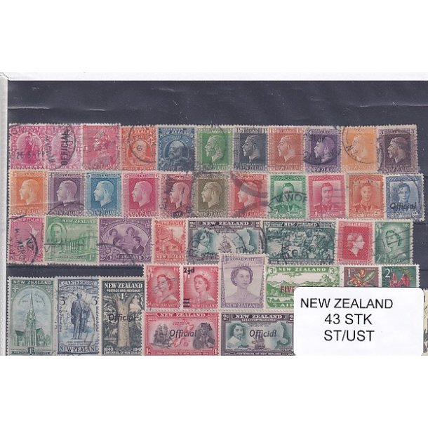 New Zealand Samling - 43 Stk. Stemplet/ Ustemplet