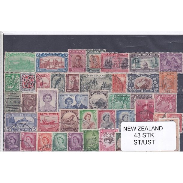 New Zealand Samling - 43 Stk. Stemplet/ Ustemplet