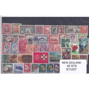New Zealand Samling - 45 Stk. Stemplet/ Ustemplet