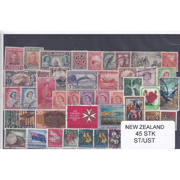 New Zealand Samling - 45 Stk. Stemplet/ Ustemplet