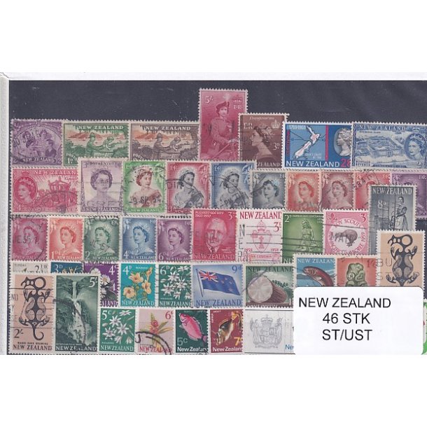 New Zealand Samling - 46 Stk. Stemplet/ Ustemplet