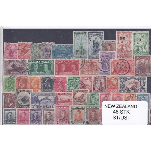 New Zealand Samling - 46 Stk. Stemplet/ Ustemplet