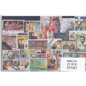Malta Samling - 27 Stk. Stemplet/Ustemplet