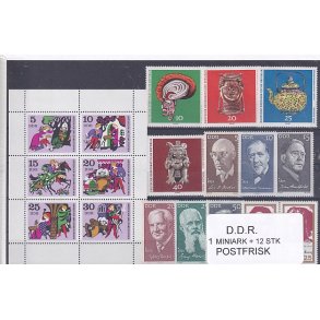 D.D.R Samling - 1 Stk. Miniark - 12 Stk. - Postfrisk