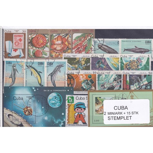 Cuba Samling - 2 Miniark + 15 stk Stemplet