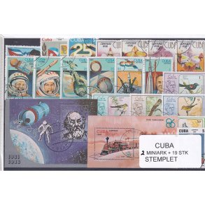 Cuba Samling - 2 Miniark + 19 stk Stemplet