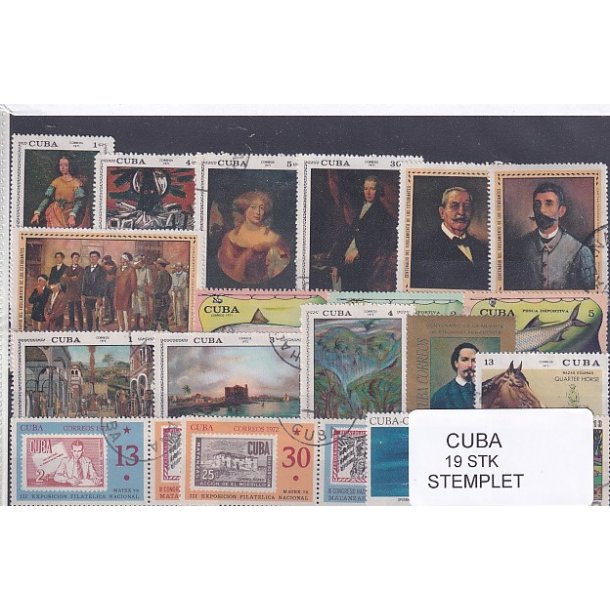 Cuba Samling - 19 stk Stemplet