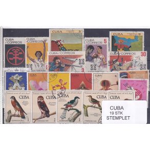Cuba Samling - 19 stk Stemplet