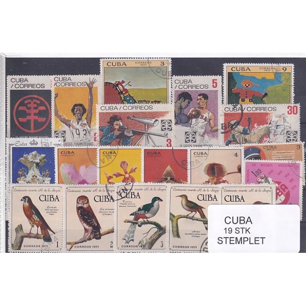 Cuba Samling - 19 stk Stemplet