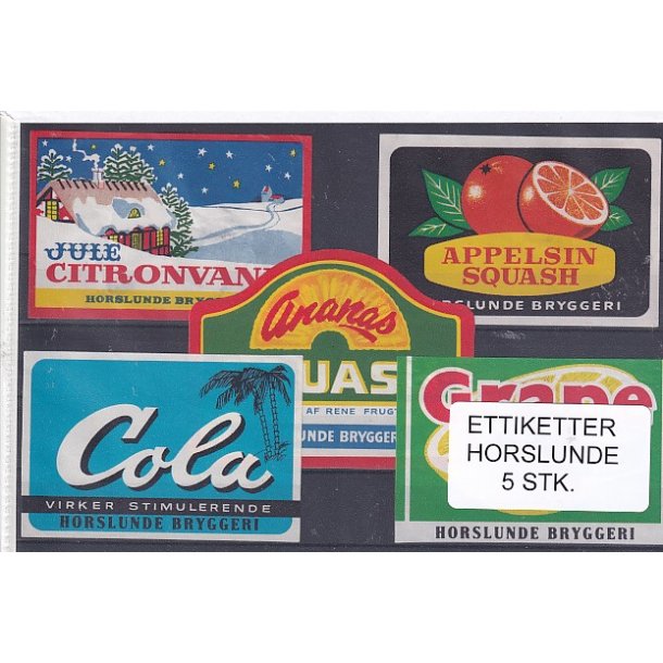 Etiketter - Horslunde 5 Stk.