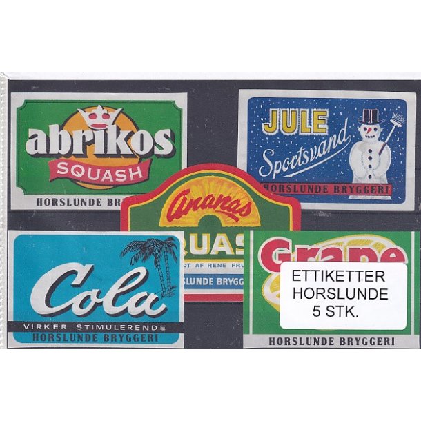 Etiketter - Horslunde 5 Stk.