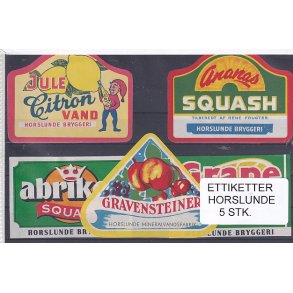 Etiketter - Horslunde 5 Stk.