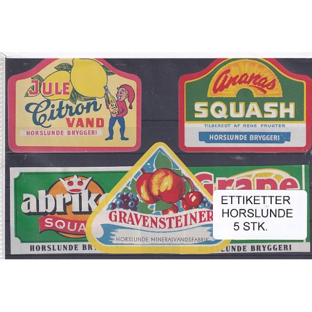 Etiketter - Horslunde 5 Stk.