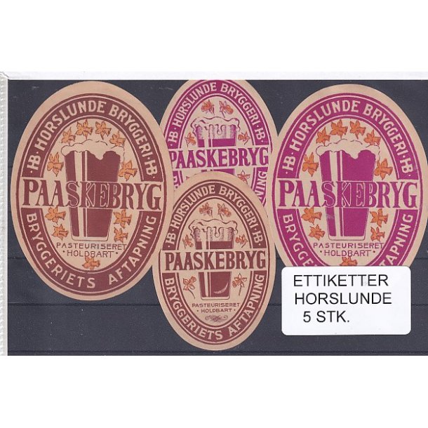 Etiketter - Horslunde 5 Stk.