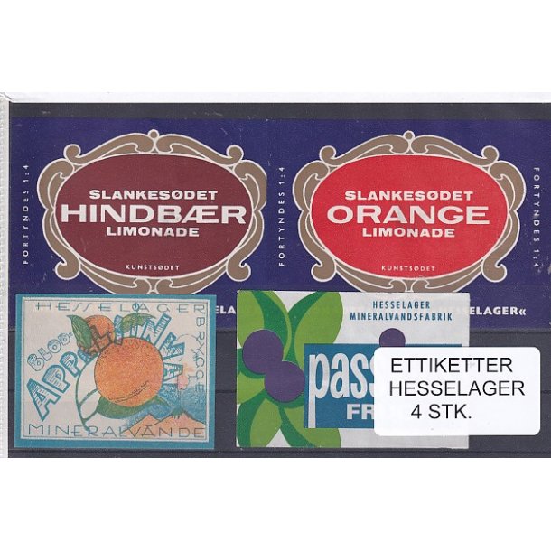 Etiketter - Hesselager 4 Stk.
