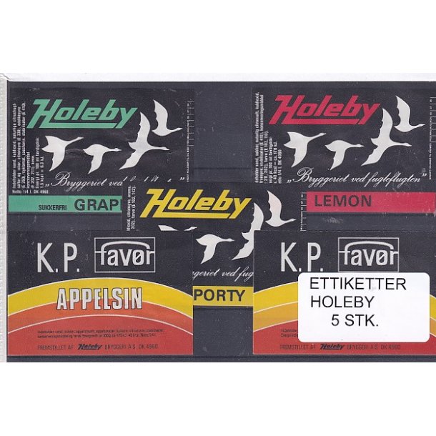 Etiketter - Holeby 5 Stk.