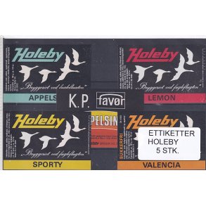 Etiketter - Holeby 5 Stk.