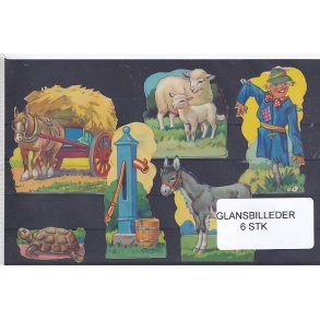 Glansbilleder - 6 Stk.