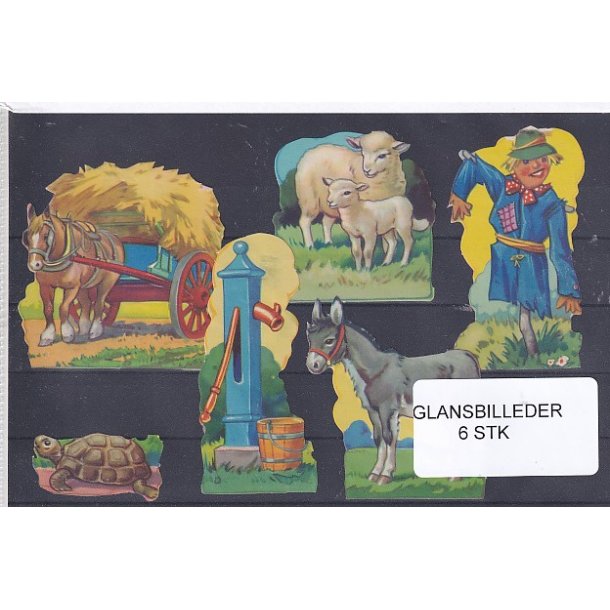 Glansbilleder - 6 Stk.