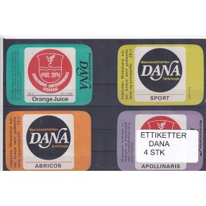 Etiketter - Dana 4 Stk.