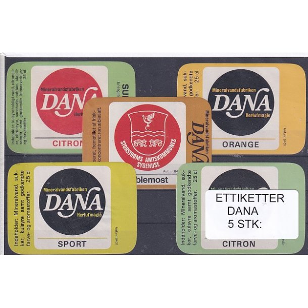Etiketter - Dana 5 Stk.