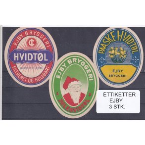 Etiketter - Ejby  3 Stk.