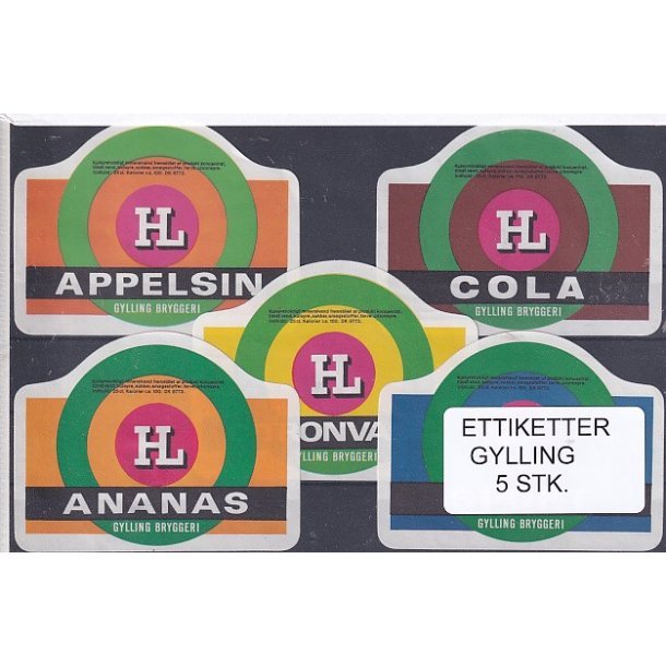 Etiketter - Gylling  5 Stk.