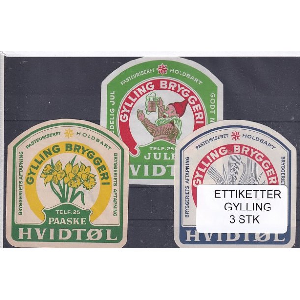 Etiketter - Gylling  3 Stk.