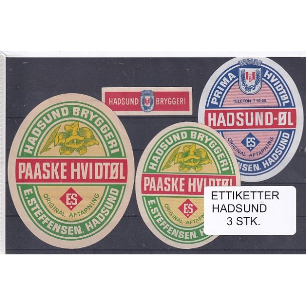 Etiketter - Hadsund -  3 Stk.