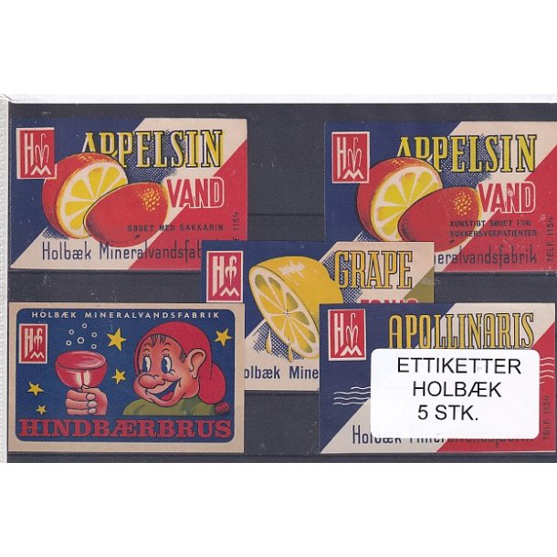 Etiketter - Holbk - 5 Stk.