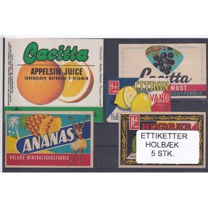 Etiketter - Holbk - 5 Stk.