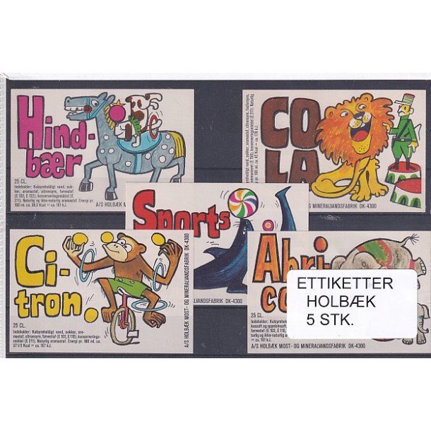 Etiketter - Holbk - 5 Stk.