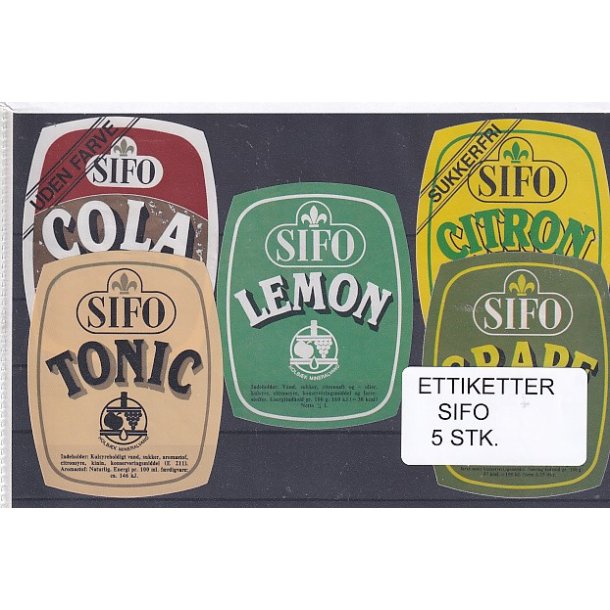 Etiketter - Siffo - Holbk -  5 Stk.