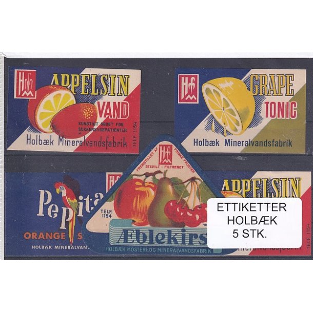 Etiketter - Holbk - 5 Stk.