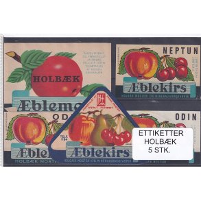 Etiketter - Holbk - 5 Stk.