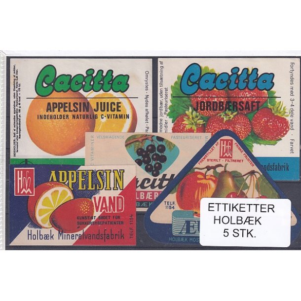Etiketter - Holbk - 5 Stk.