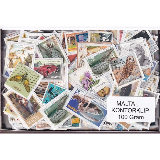 Malta 100 g. Kontorklip - Masser af Billedm�rker.