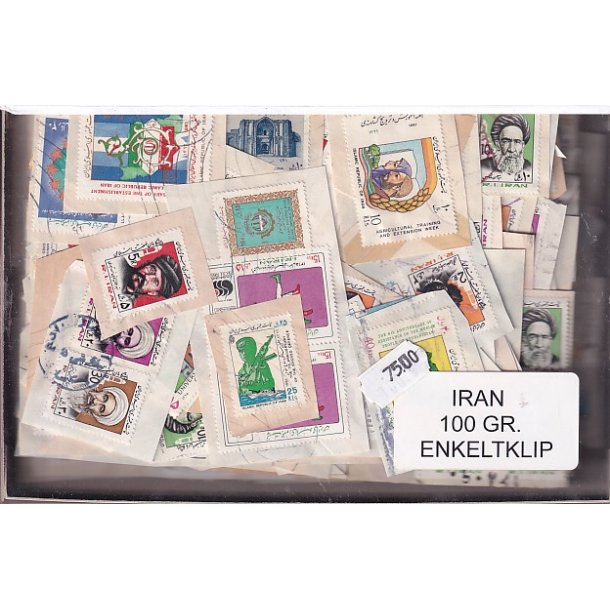 Iran 100 g. Brevafklip - Enkeltklip