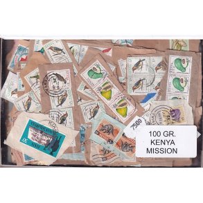 Kenya 100 g. Brevvare m. Billedm�rker.