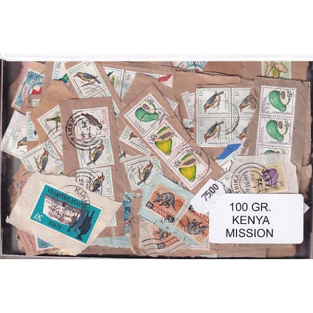 Kenya 100 g. Brevvare m. Billedm�rker.