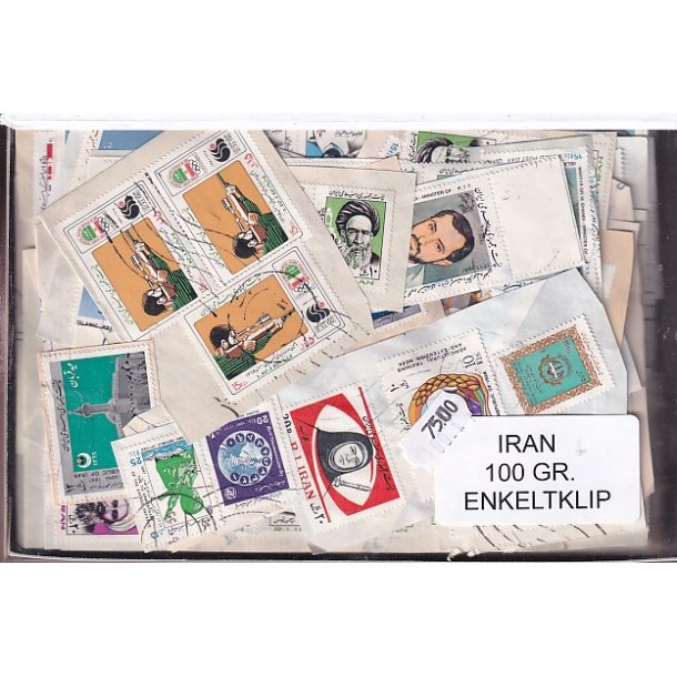 Iran 100 g. Brevafklip - Enkeltklip